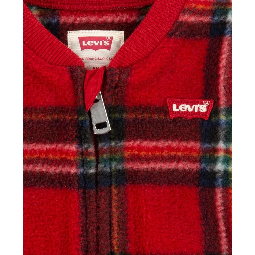 商品Levi's|Baby Boys Plaid Footed Long Sleeves Coverall,价格¥90,第3张图片详细描述