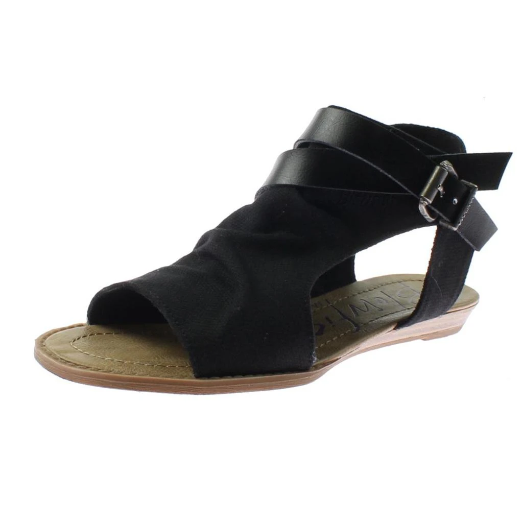 商品Blowfish|Blowfish Womens Balla Canvas Belted Flat Sandals,价格¥240,第1张图片