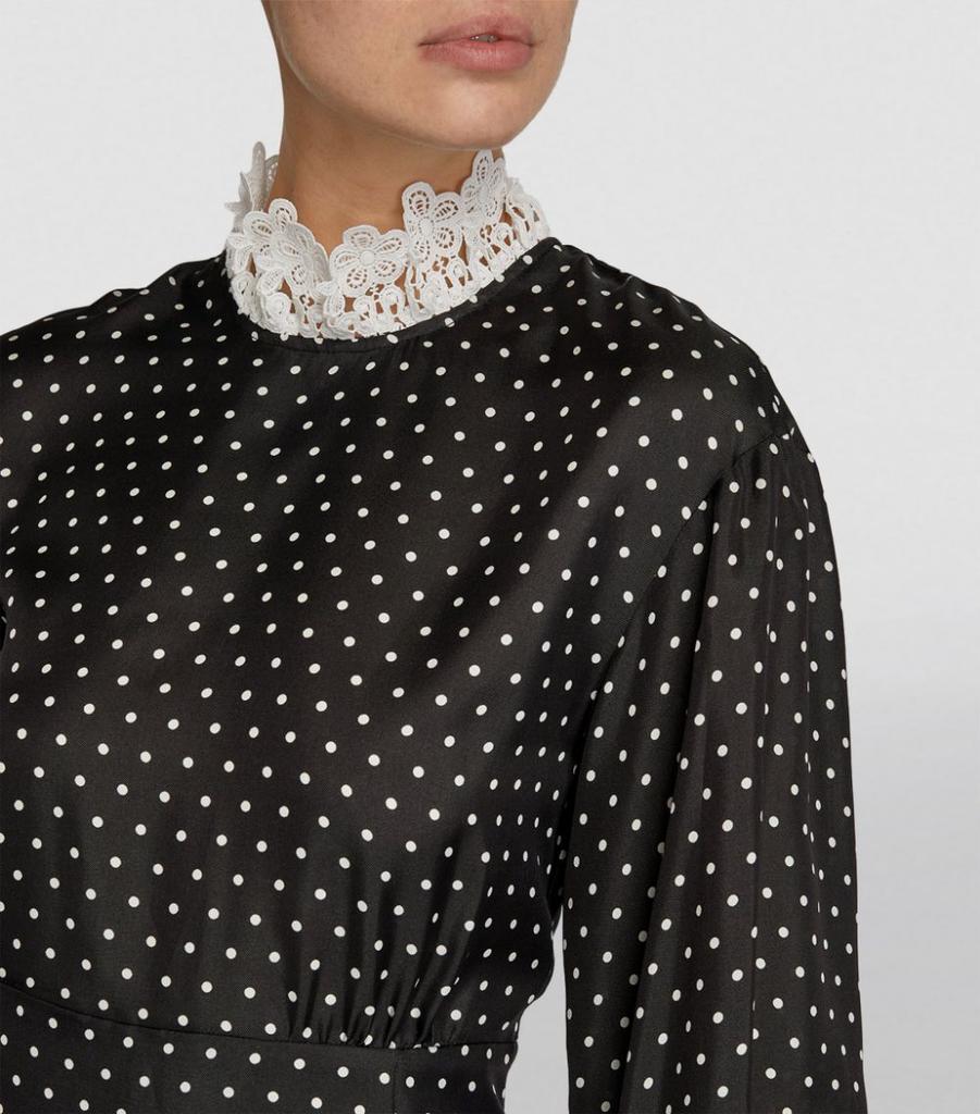 Polka Dot Print Mini Dress商品第6张图片规格展示