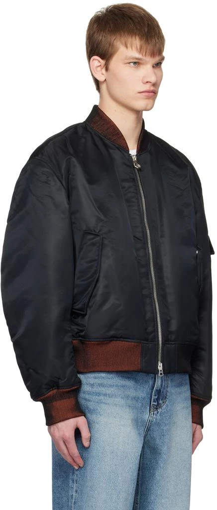 商品Solid Homme|Black Padded Bomber Jacket,价格¥2394,第2张图片详细描述