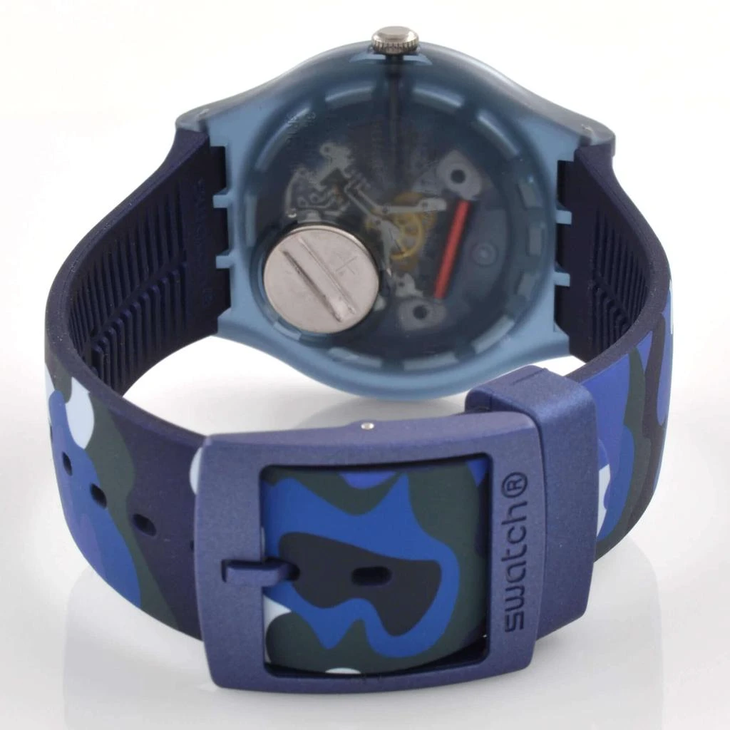 商品Swatch|Swatch Men's Watch - Camouclouds Swiss Quartz Blue Camouflage Dial Strap | SUON140,价格¥606,第3张图片详细描述