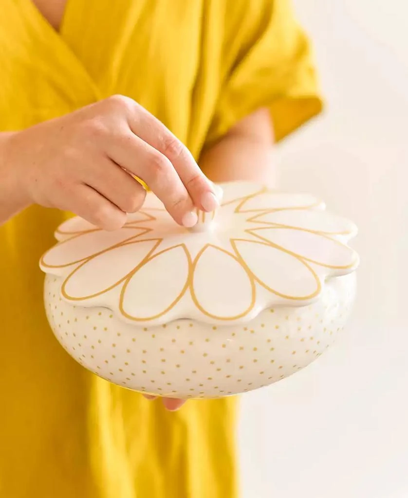 商品Coton Colors|by Laura Johnson Deco Gold Scallop Covered Bowl,价格¥395,第2张图片详细描述