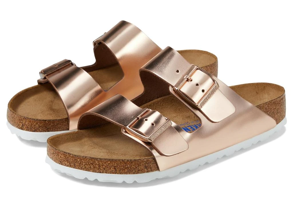 商品Birkenstock|Arizona Soft Footbed - Metallic Leather,价格¥1127,第1张图片