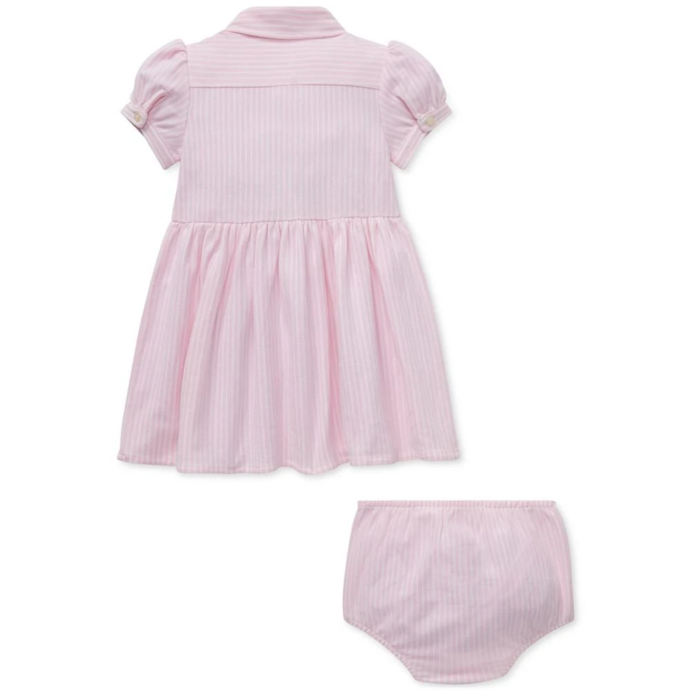 商品Ralph Lauren|Baby Girls Striped Knit Oxford Dress,价格¥371,第2张图片详细描述