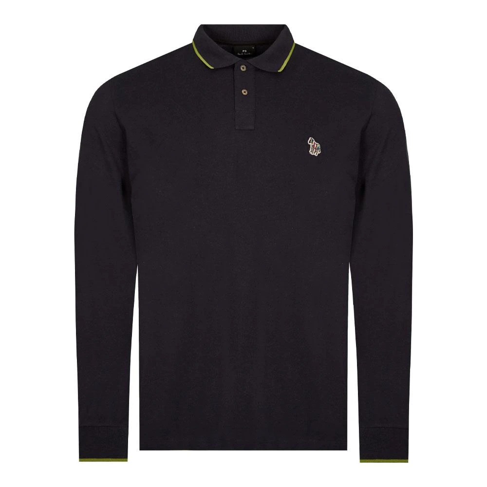 商品Paul Smith|Paul Smith Tipped Zebra Polo shirt - Navy,价格¥877,第1张图片