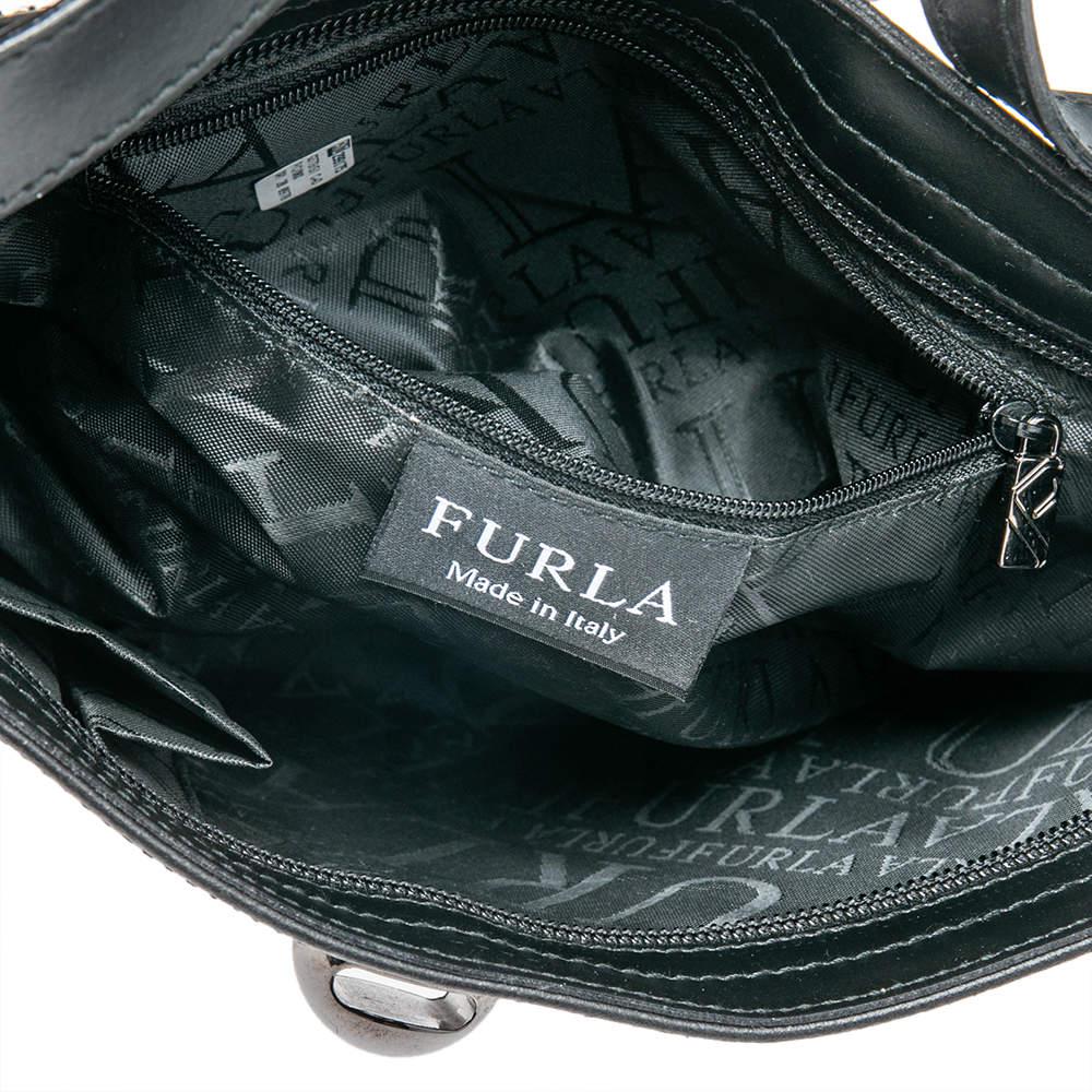 Furla Black Leather Shoulder Bag商品第7张图片规格展示