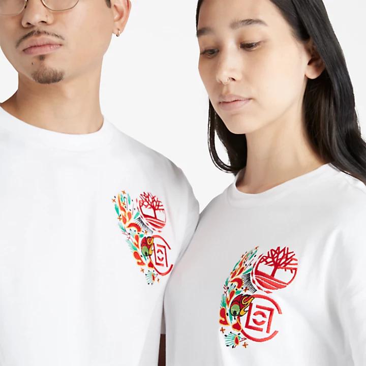 CLOT x Timberland® Short-sleeved T-Shirt in White商品第6张图片规格展示
