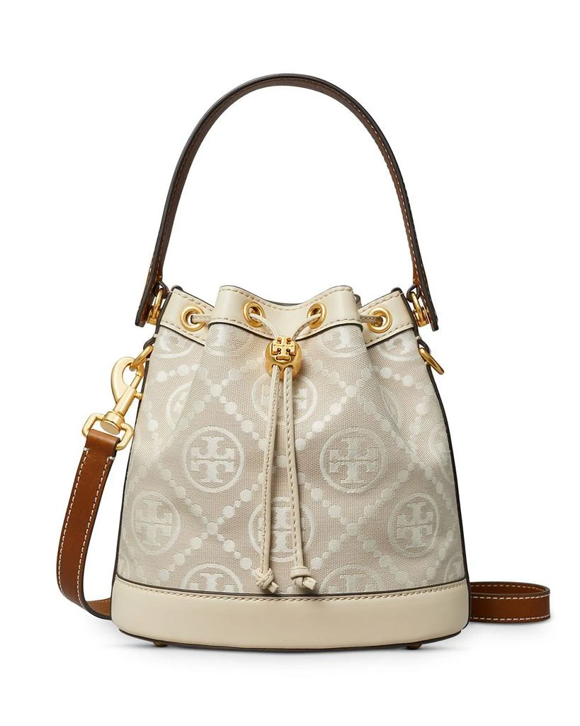 商品Tory Burch|Tory Burch Monogram 提花小金桶,价格¥3522,第1张图片