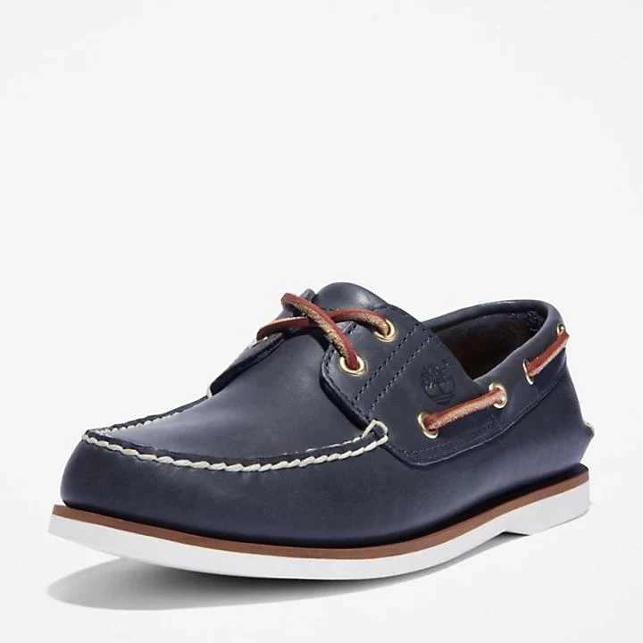 Classic Two-Eye Boat Shoe for Men in Blue 商品