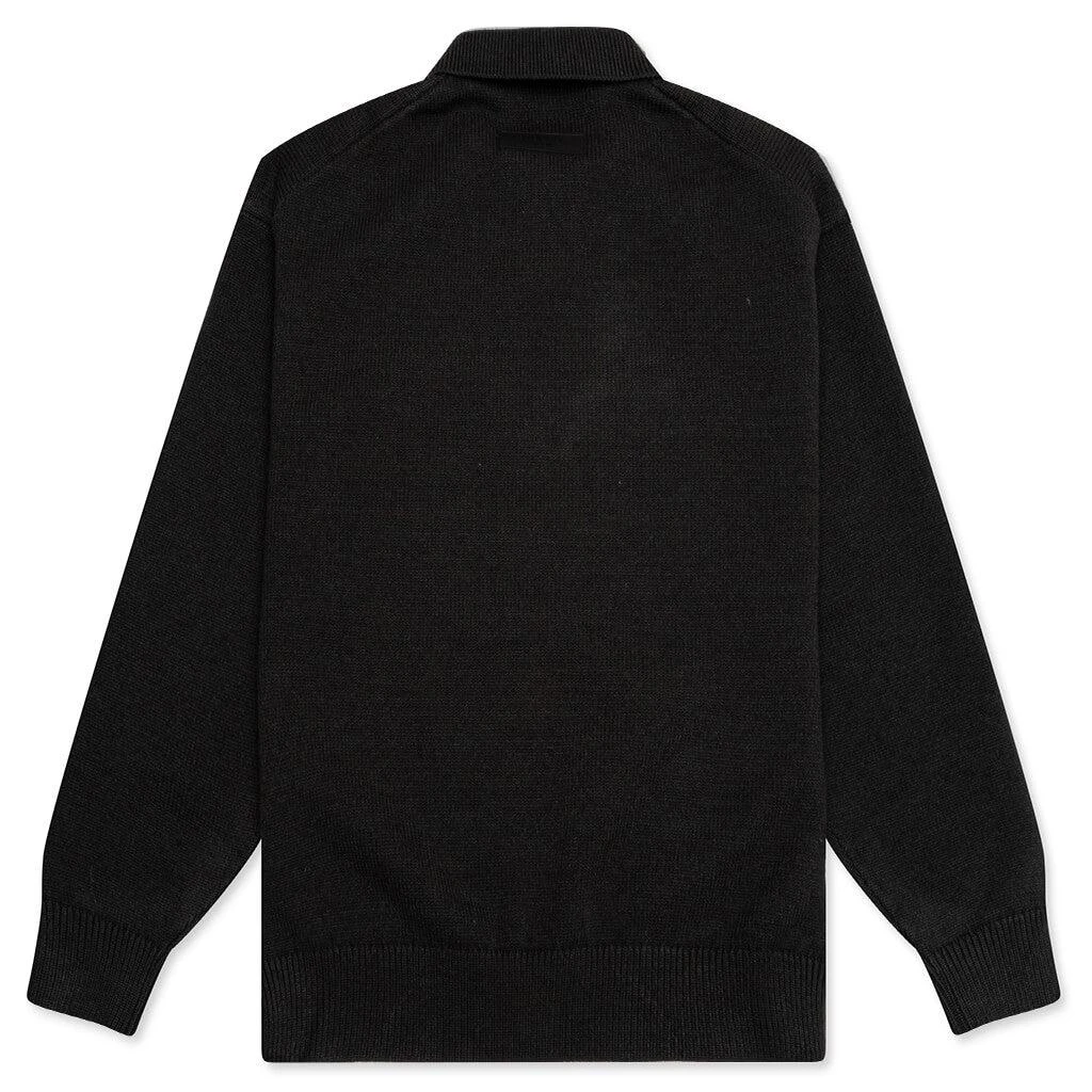 商品Essentials|Essentials Knit L/S Polo - Iron,价格¥903,第2张图片详细描述