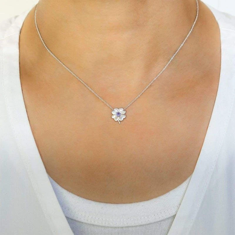 商品AuXchange Gold Jewelry|Tanzanite Clover Necklace,价格¥3737,第2张图片详细描述