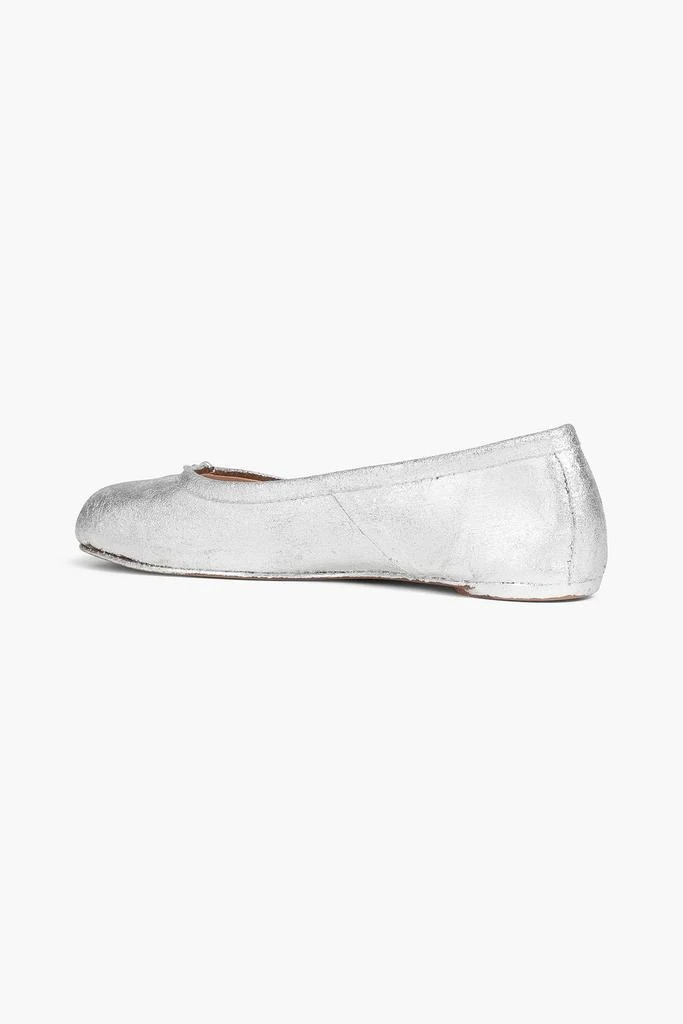 商品MAISON MARGIELA|Tabi split-toe metallic cracked-leather ballet flats,价格¥2560,第3张图片详细描述