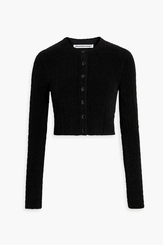 商品Alexander Wang|Cropped jacquard-knit cardigan,价格¥972,第1张图片