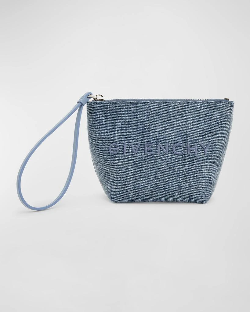 商品Givenchy|Logo Denim Pouch Wristlet,价格¥4345,第1张图片