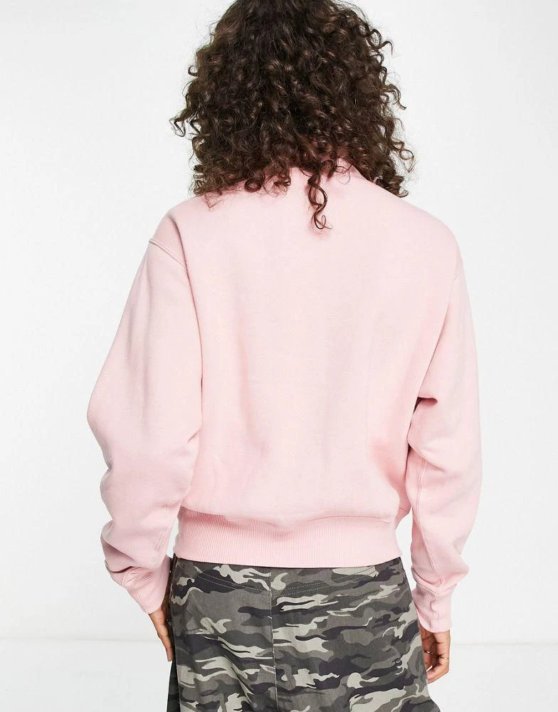 商品Ralph Lauren|Polo Ralph Lauren half zip long sleeve sweatshirt in pink,价格¥1120,第2张图片详细描述