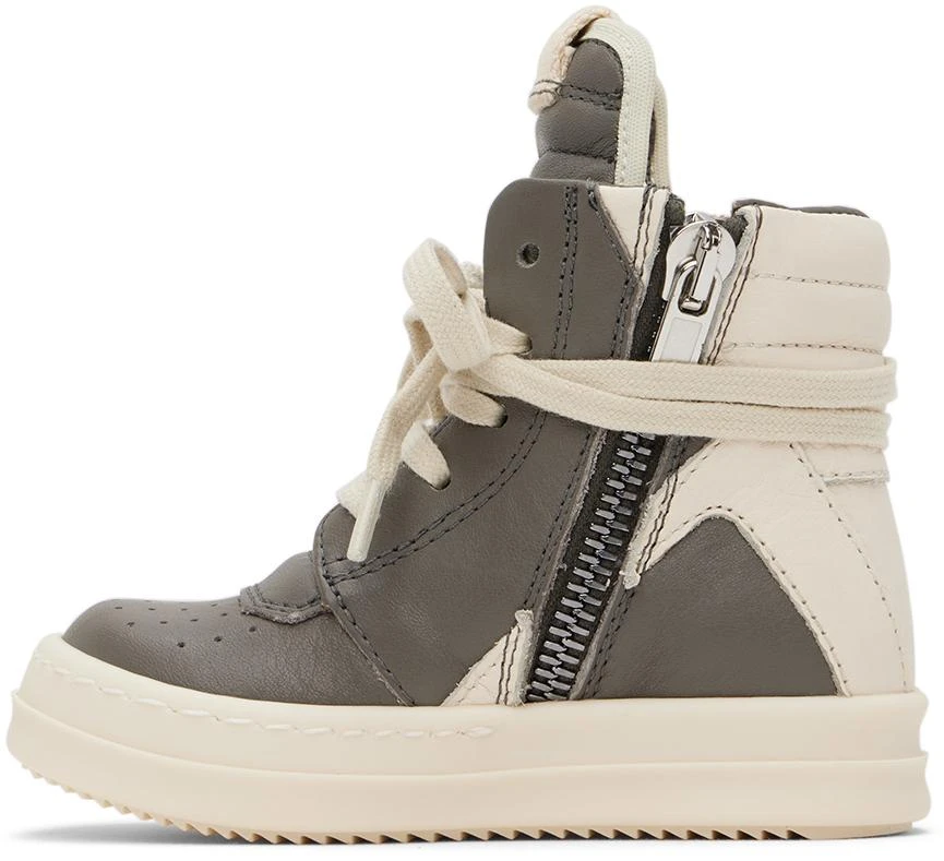 商品Rick Owens|Baby Gray & Off-White Geobasket Sneakers,价格¥3335,第3张图片详细描述