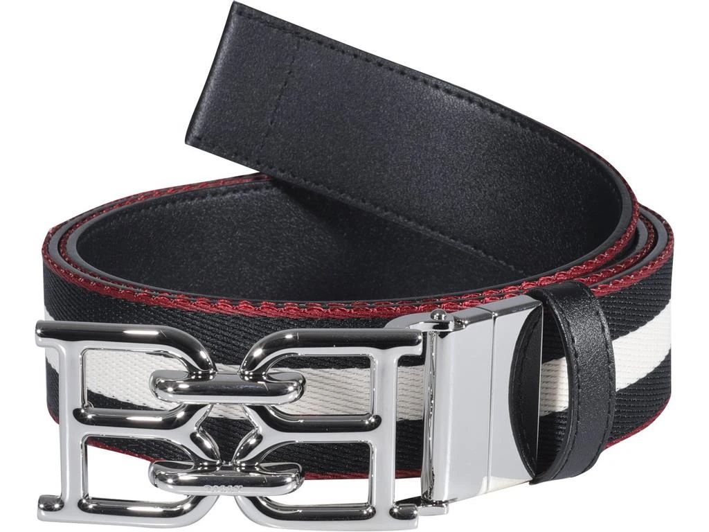 商品Bally|Bally Striped Reversible B-Buckle Belt,价格¥1824,第3张图片详细描述