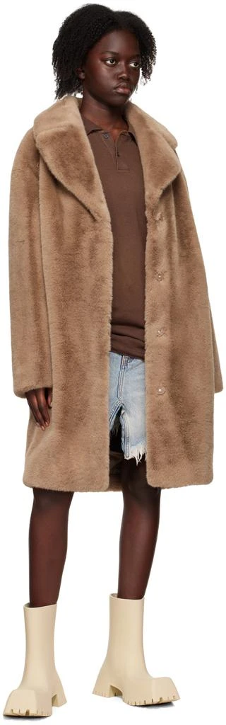 商品STAND STUDIO|Brown Camille Faux-Fur Coat,价格¥1450,第4张图片详细描述