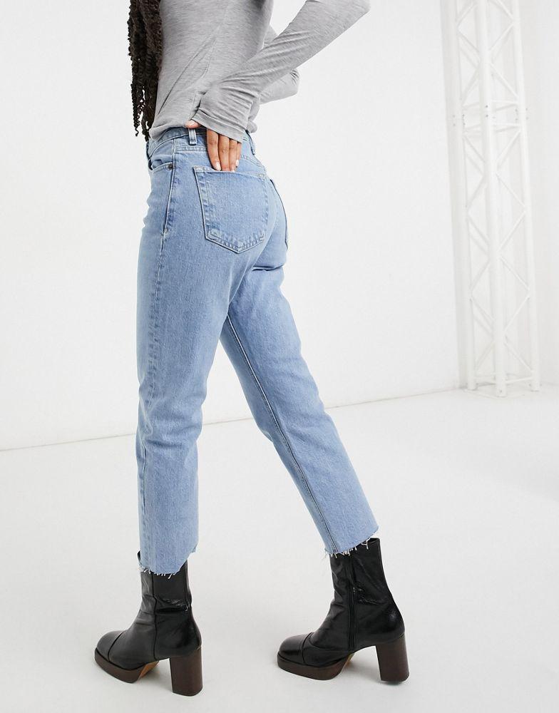 Topshop straight leg jeans in bleach商品第2张图片规格展示