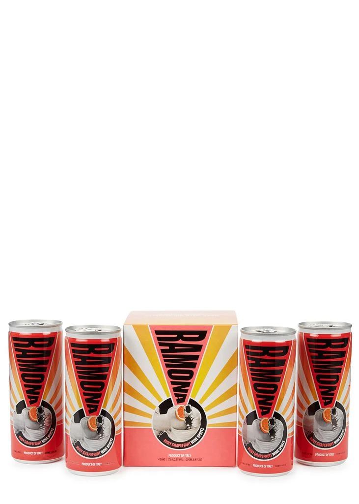 商品Ramona|Ramona Ruby Grapefruit Wine Spritz Box of Cans 4 x 250ml,价格¥93,第1张图片