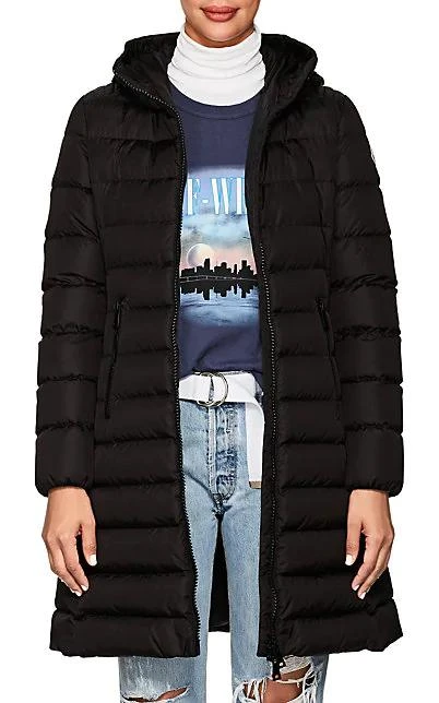 商品Moncler|Leather-Trimmed Down-Quilted Coat,价格¥11058,第1张图片