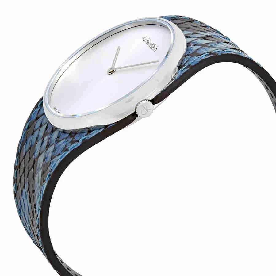 商品Calvin Klein|Spellbound Silver Dial Blue Leather Ladies Watch K5V231V6,价格¥335,第2张图片详细描述