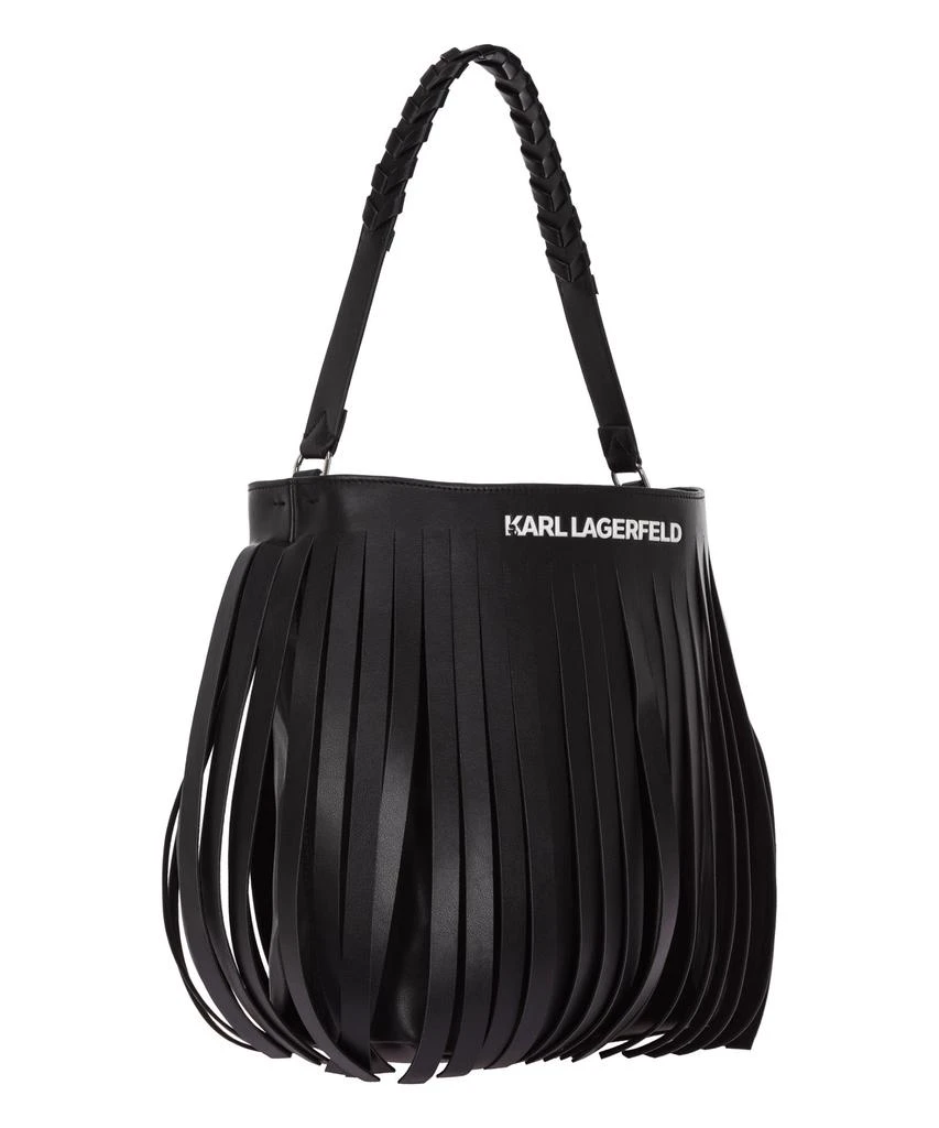 商品Karl Lagerfeld Paris|Karl Lagerfeld K/fringes Cotton Shoulder Bag,价格¥1948,第4张图片详细描述