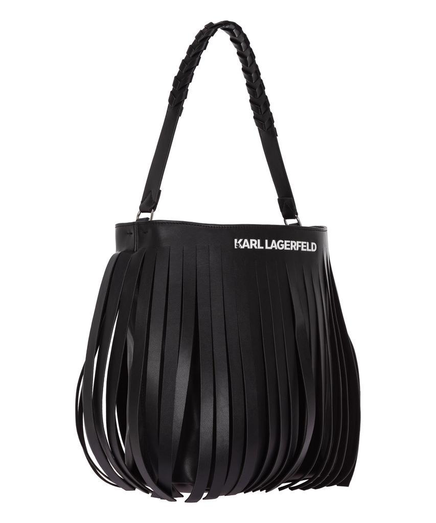 商品Karl Lagerfeld Paris|Karl Lagerfeld K/fringes Cotton Shoulder Bag,价格¥1766,第6张图片详细描述