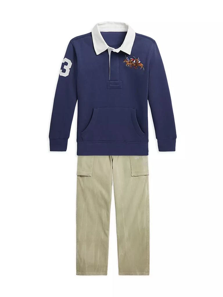 商品Ralph Lauren|Little Boy's & Boy's Long-Sleeve Rugby Polo Shirt,价格¥382,第2张图片详细描述