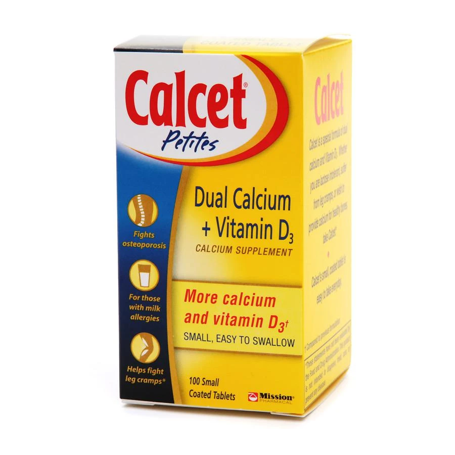 商品Calcet|Calcet Petites Dual Calcium Plus Vitamin D3 Calcium Supplement Coated Tablets,价格¥66,第1张图片