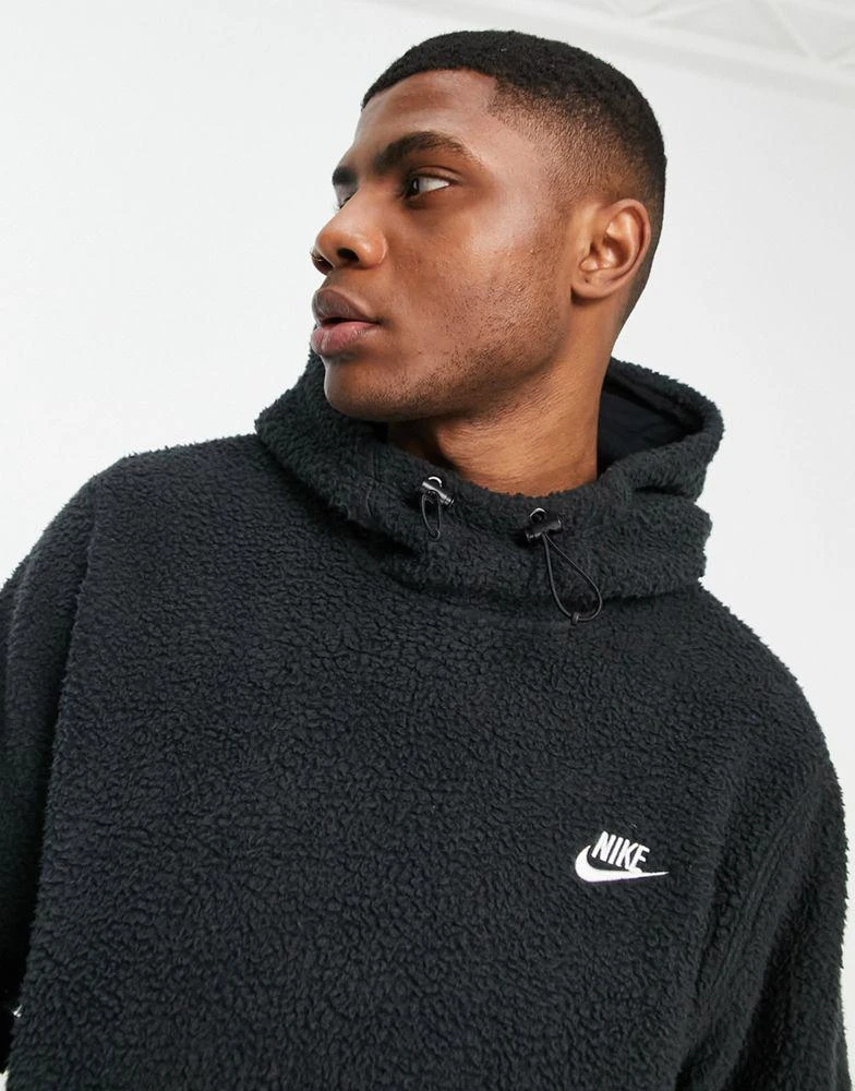 商品NIKE|Nike Sport Essentials Sherpa hoodie with back logo in black,价格¥696,第2张图片详细描述