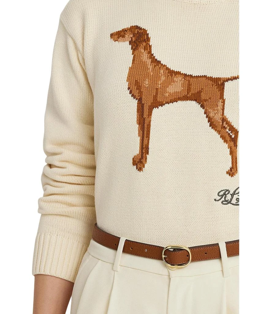 商品Ralph Lauren|Petite Intarsia-Knit Cotton-Blend Sweater,价格¥1085,第3张图片详细描述