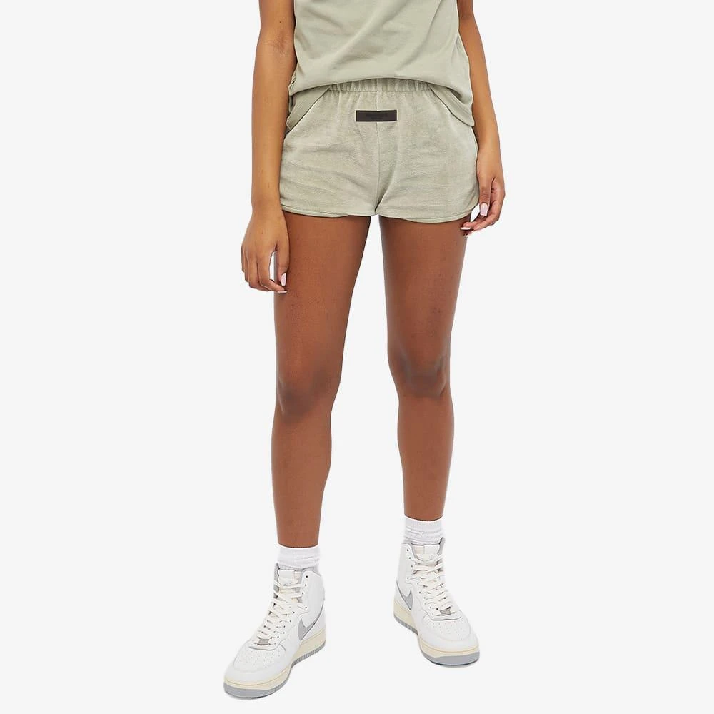 商品Essentials|Fear of God ESSENTIALS Women's Velour Beach Shorts - Sea Foam,价格¥396,第2张图片详细描述