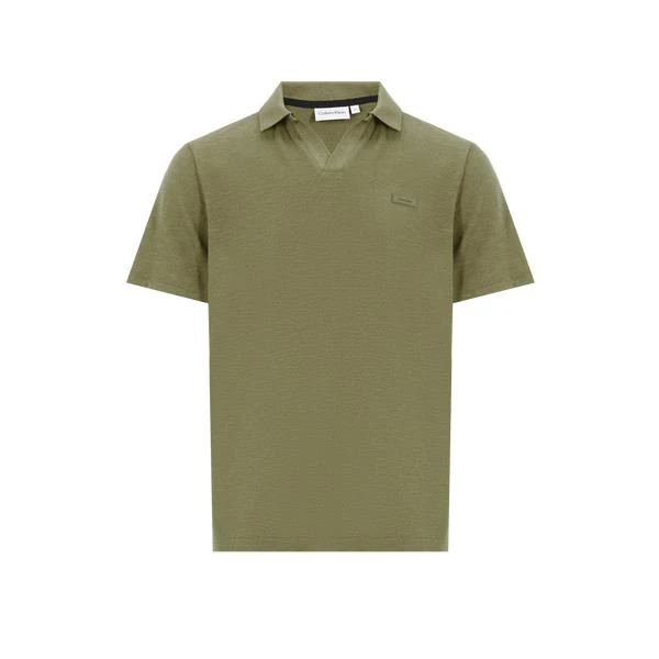 商品Calvin Klein|Polo en coton organique et lin,价格¥367,第1张图片