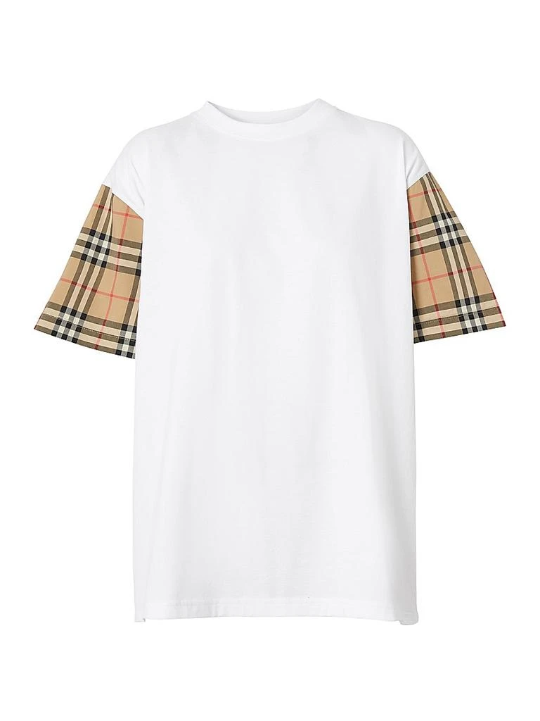 商品Burberry|Carrick Check Sleeve T-Shirt,价格¥3809,第1张图片