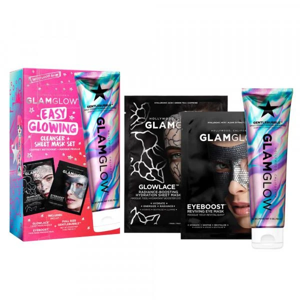 商品Glamglow|Easy Glowing GENTLEBUBBLE™ cleanser and Sheet Mask Set ($46 VALUE),价格¥120,第1张图片