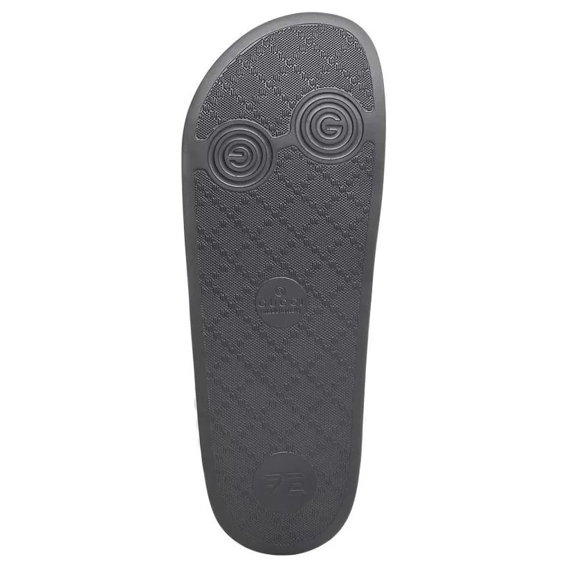 商品[国内直发] Gucci|古驰 帆布 平跟 520甄选时尚凉拖 男款 灰色,价格¥3537,第6张图片详细描述