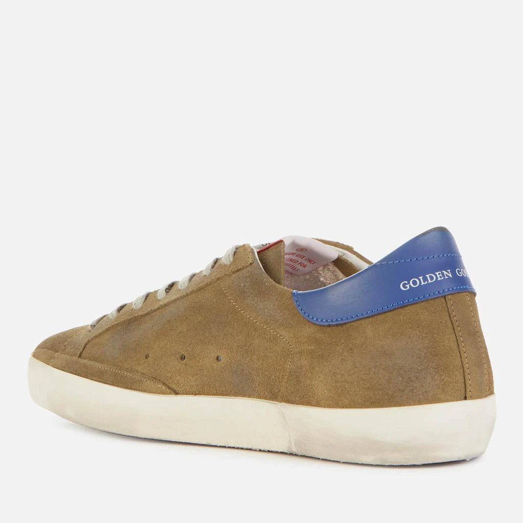 商品Golden Goose|Golden Goose Men's Superstar Suede Trainers - Wood Green/White/Blue,价格¥3004,第2张图片详细描述