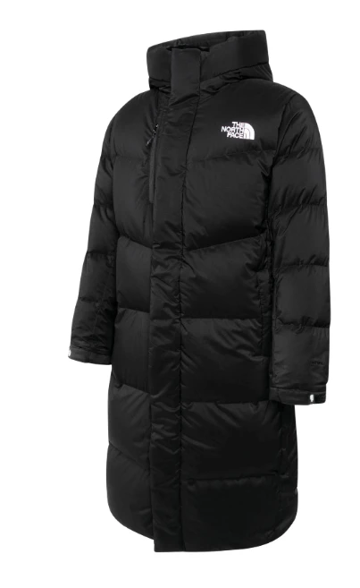 【享贝家】（国内现货）THE NORTH FACE 胸前LOGO印花连帽长款羽绒服 冬季 男女同款 黑色 NC2DN72A G-LY 商品