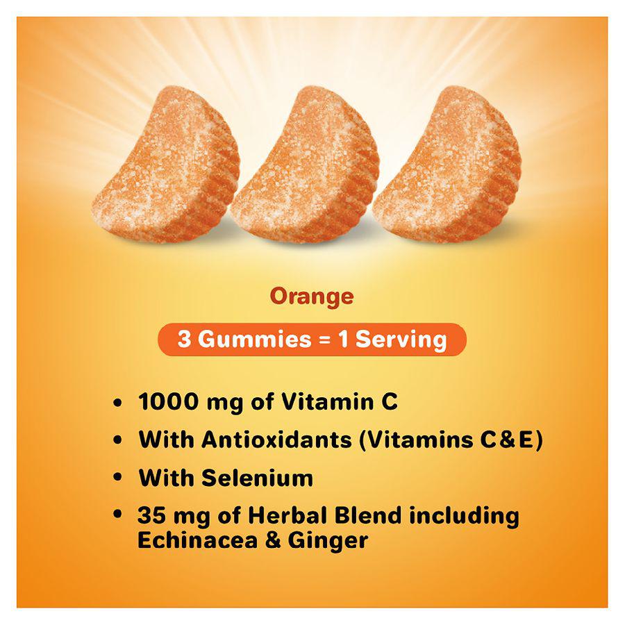 Airborne 免疫支持软糖 1000mg维生素C 橘子味商品第4张图片规格展示