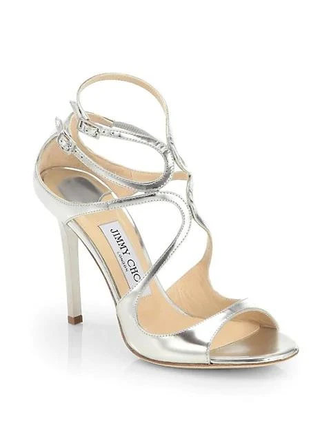 商品Jimmy Choo|Lang Strappy Mirror Leather Sandals,价格¥2684,第1张图片