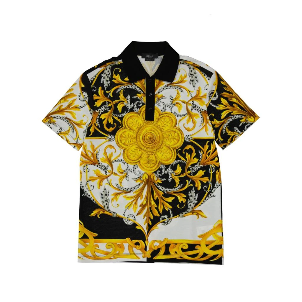 商品Versace|Barocco Print Polo Shirt,价格¥2739,第1张图片