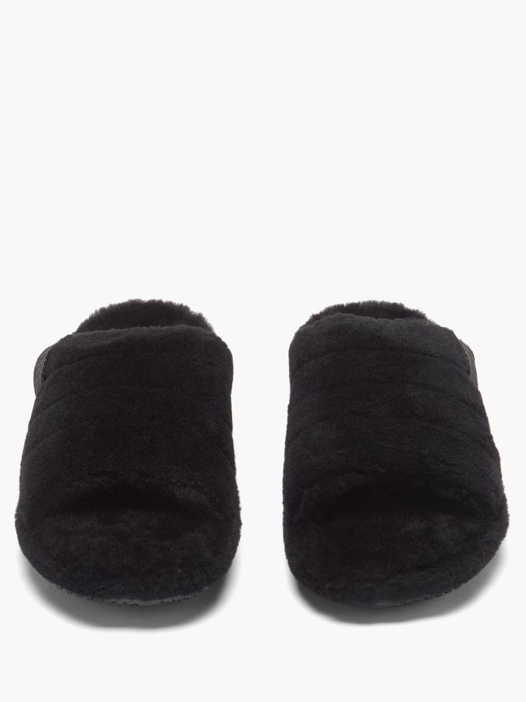 商品UGG|Fluff wool-blend and shearling slides,价格¥810,第7张图片详细描述