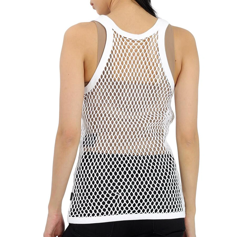 商品Burberry|Cotton String Mesh Tank Top In Optic White,价格¥534,第3张图片详细描述