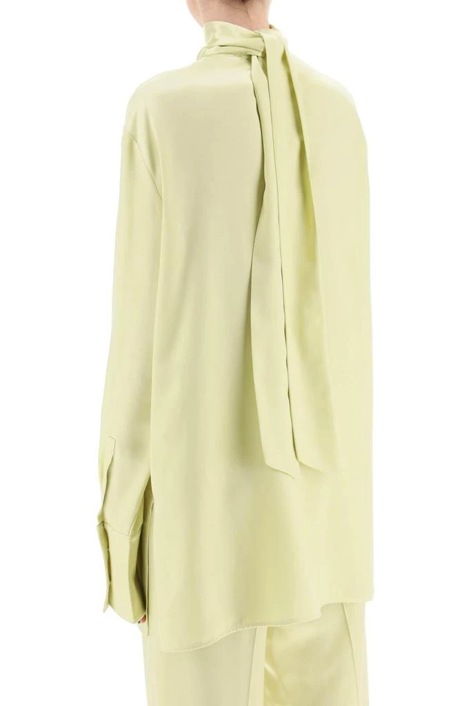 商品Jil Sander|SATIN BLOUSE WITH SHAWL COLLAR,价格¥2711,第4张图片详细描述
