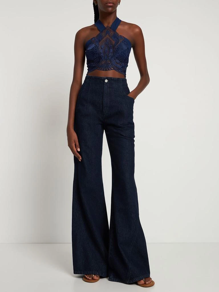 商品Alberta Ferretti|Embroidered Chiffon Crop Top,价格¥2744,第1张图片详细描述