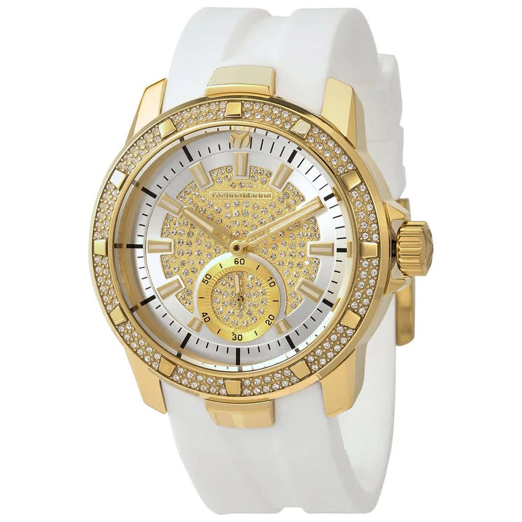 商品TechnoMarine|Technomarine UF6 Quartz Crystal White Dial Mens Watch TM-621016,价格¥878,第1张图片