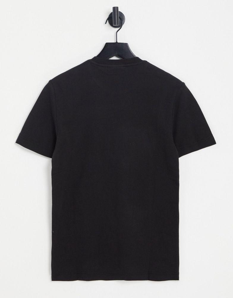 Calvin Klein cotton blend t-shirt with logo in black - BLACK商品第3张图片规格展示