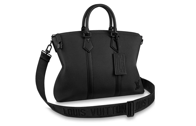 商品[国内直发] Louis Vuitton|SAC LOCK IT系列 Logo徽标 粒面小牛皮 托特包Tote包购物袋单肩手提包 常规 男款 黑色,价格¥29428,第1张图片