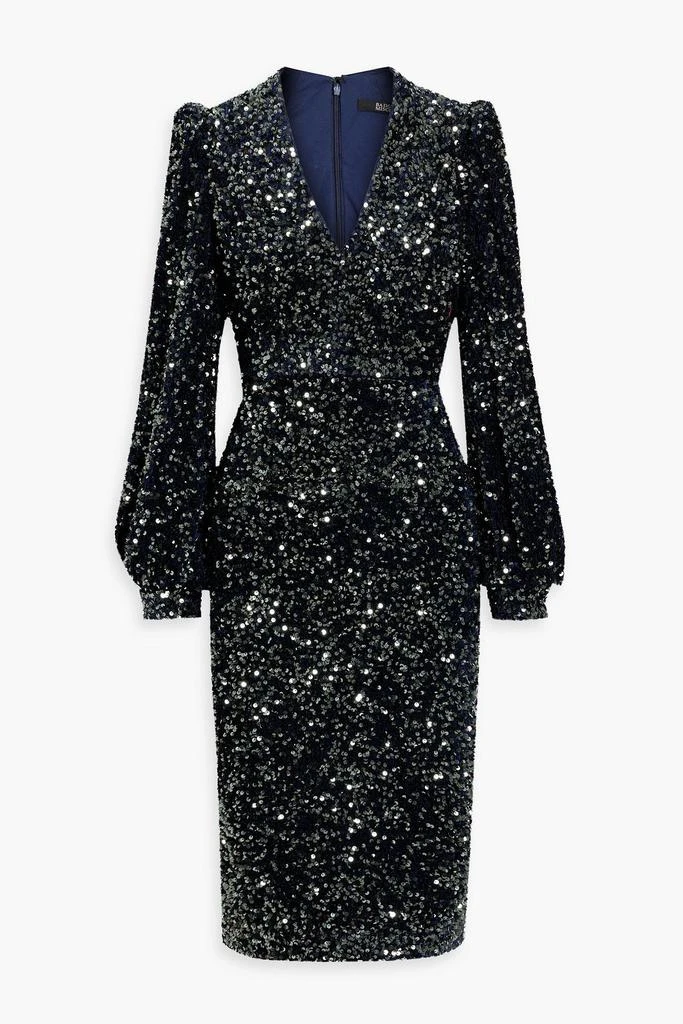 商品Badgley Mischka|Sequined velvet dress,价格¥1673,第1张图片